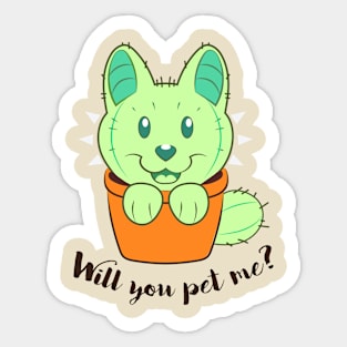 Cactus puppy Sticker